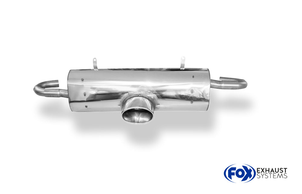 Fox passend fürPorsche Boxster Typ 986 Endschalldämpfer Ausgang mittig - 140x90 Typ 32