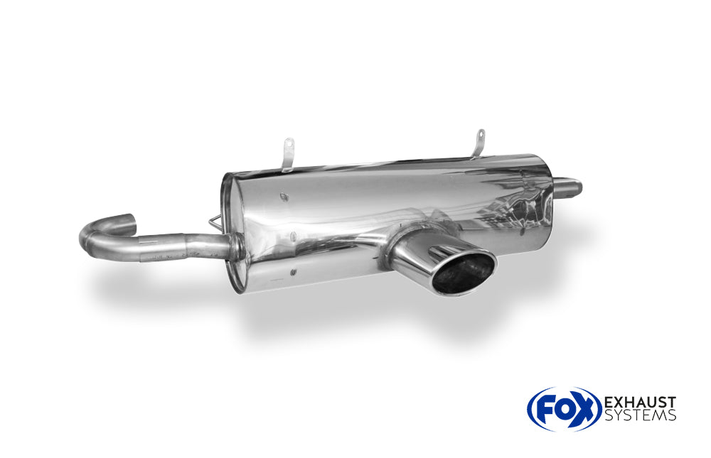Fox passend fürPorsche Boxster Typ 986 Endschalldämpfer Ausgang mittig - 140x90 Typ 32