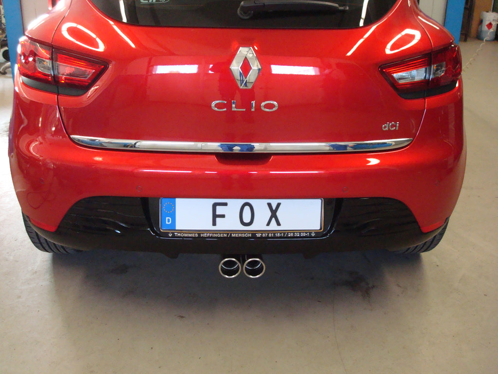 Fox passend fürRenault Clio IV Endschalldämpfer Ausgang mittig - 2x76 Typ 16