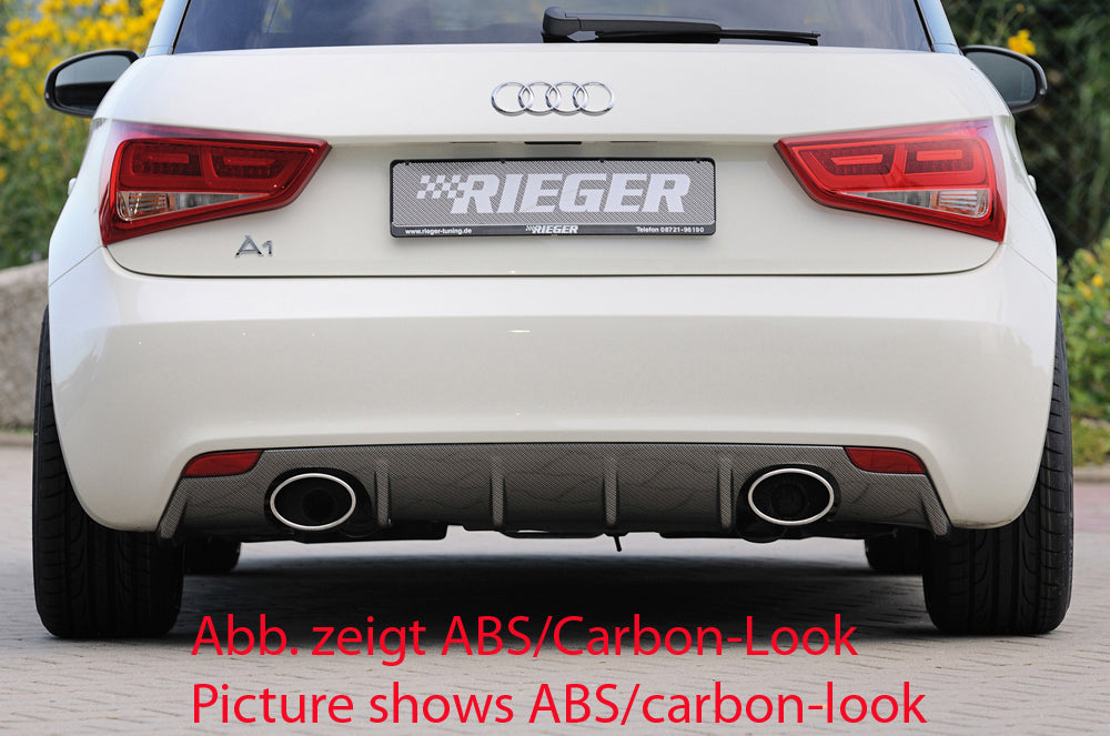 Fox passend fürRieger Heckeinsatz Audi A1 (8X): 08.10-12.14 (bis Facelift) ABS schwarz glänzend (Bild ist nichts ABS schwarz glänzend, zeigt nur die Optik) - für Fzg. ohne S-Line Exterieur