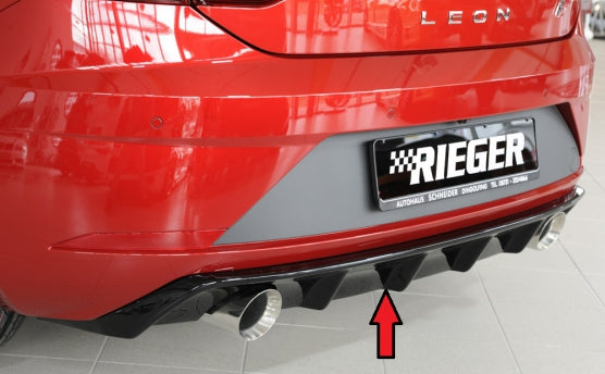 Fox passend für Rieger Heckeinsatz - Leon FR (5F): 01.17- (ab Facelift) Seat Leon (5F): 10.12-12.16 (bis Facelift) | 3-tür. (SC), 5-tür.