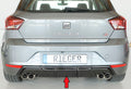 Fox passend für Seat Ibiza V - KJ Rieger Heckeinsatz für Doppelendrohr li. u. re., (4x80mm ø), ABS, schwarz glänzend,inkl. Montagezubehör, Gutachten