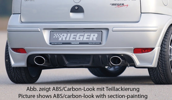 Fox passend für Opel Corsa C Facelift - Rieger Endschalldämpfer Ausgang rechts/links - 115x85 Typ 32 rechts/links passend an Rieger Stoßstange RIE00099336
