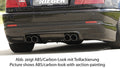 Fox passend für Rieger Heckansatz für Coupe und Cabrio - ABS Barbon Look für Doppelendrohr li. u. re., mittig, (4x90mm ø), ABS, für Fzg. mit M-Technik,inkl. Alugitter, Montagezubehör, Gutachten