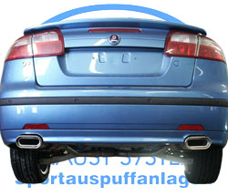 Fox passend fürSaab 9-3 - YS3 Limousine/ Cabriolet Endschalldämpfer rechts/links - 150x70 Typ 53 rechts/links