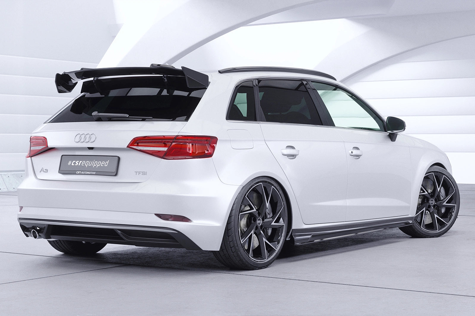 CSR Schwanenhals Heckflügel mit ABE für Audi A3 8VA Sportback