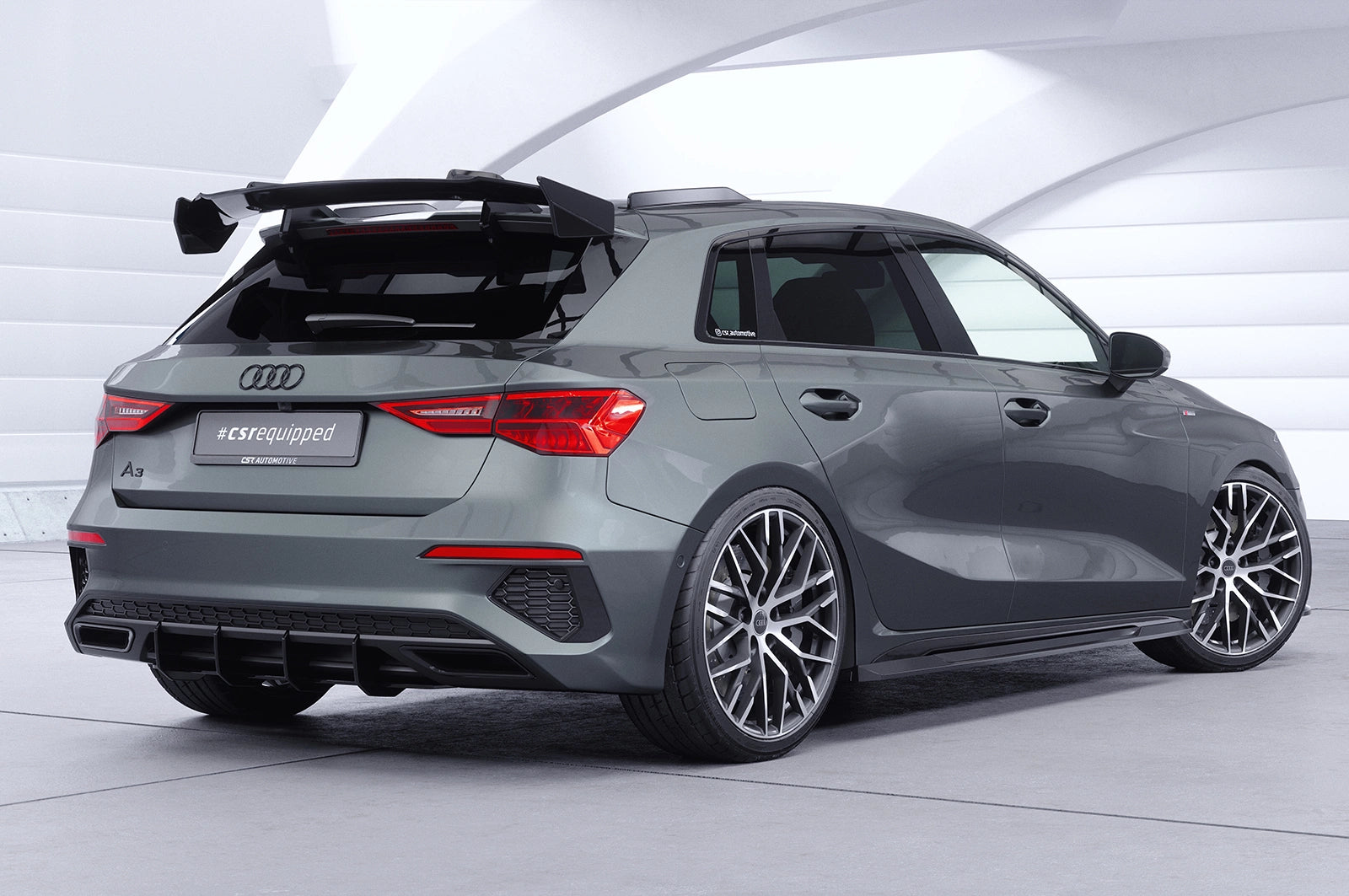 CSR Schwanenhals Heckflügel mit ABE für Audi A3 / S3 / RS3 8YA Sportback