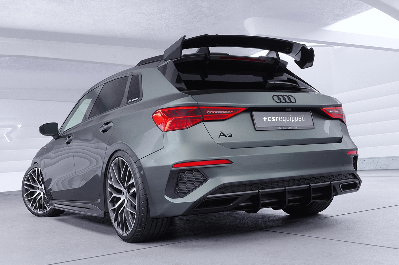 CSR Schwanenhals Heckflügel mit ABE für Audi A3 / S3 / RS3 8YA Sportback