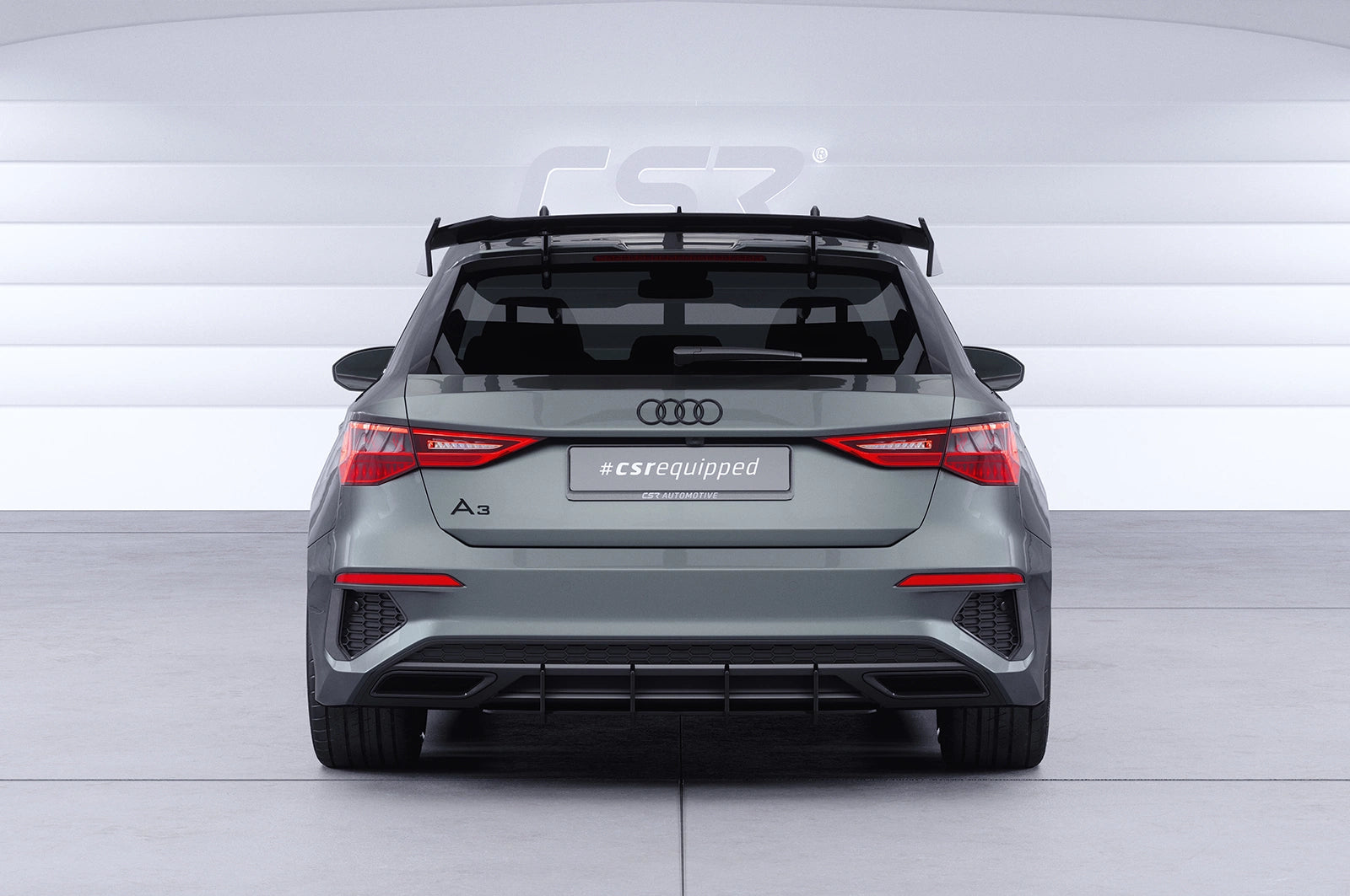 CSR Schwanenhals Heckflügel mit ABE für Audi A3 / S3 / RS3 8YA Sportback