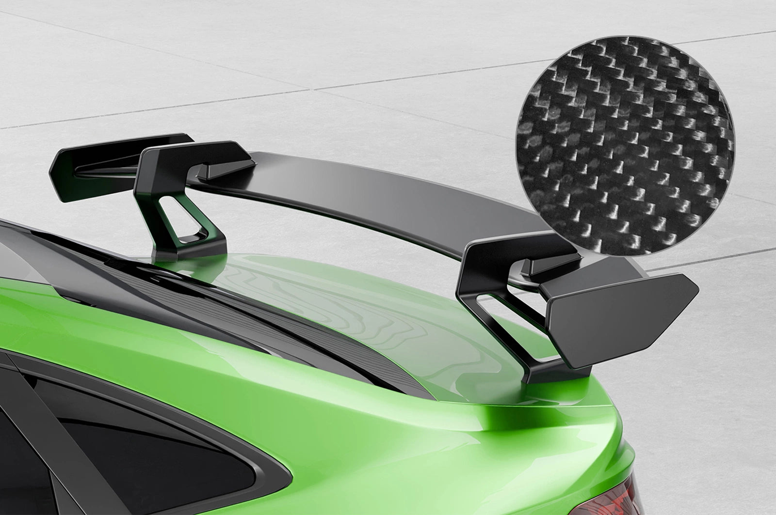 CSR Schwanenhals Heckflügel mit ABE für Audi A3 / S3 / RS3 (8Y) Limousine SHF057-D01-F002-C | Carbon Look Hochglanz (keine Lackierung erforderlich)