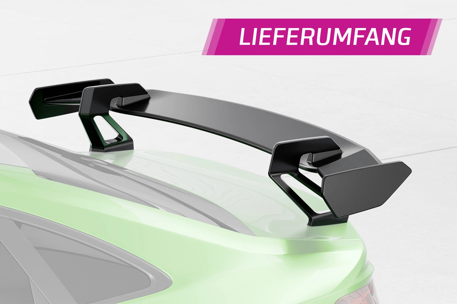CSR Schwanenhals Heckflügel mit ABE für Audi A3 / S3 / RS3 (8Y) Limousine SHF057-D01-F002-C | Carbon Look Hochglanz (keine Lackierung erforderlich)