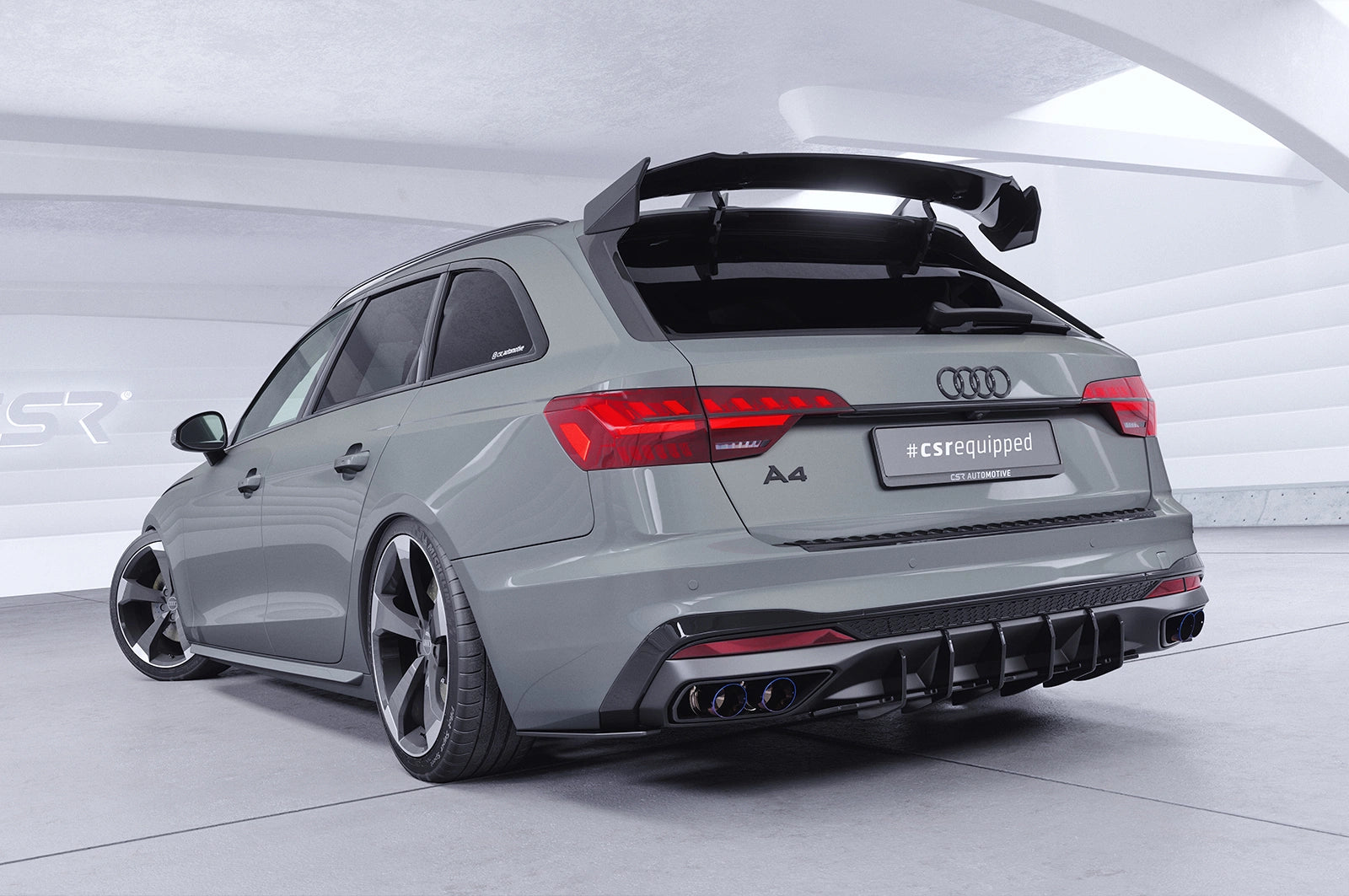 CSR Schwanenhals Heckflügel mit ABE für Audi A4 / S4 B9 (Typ 8W) Avant