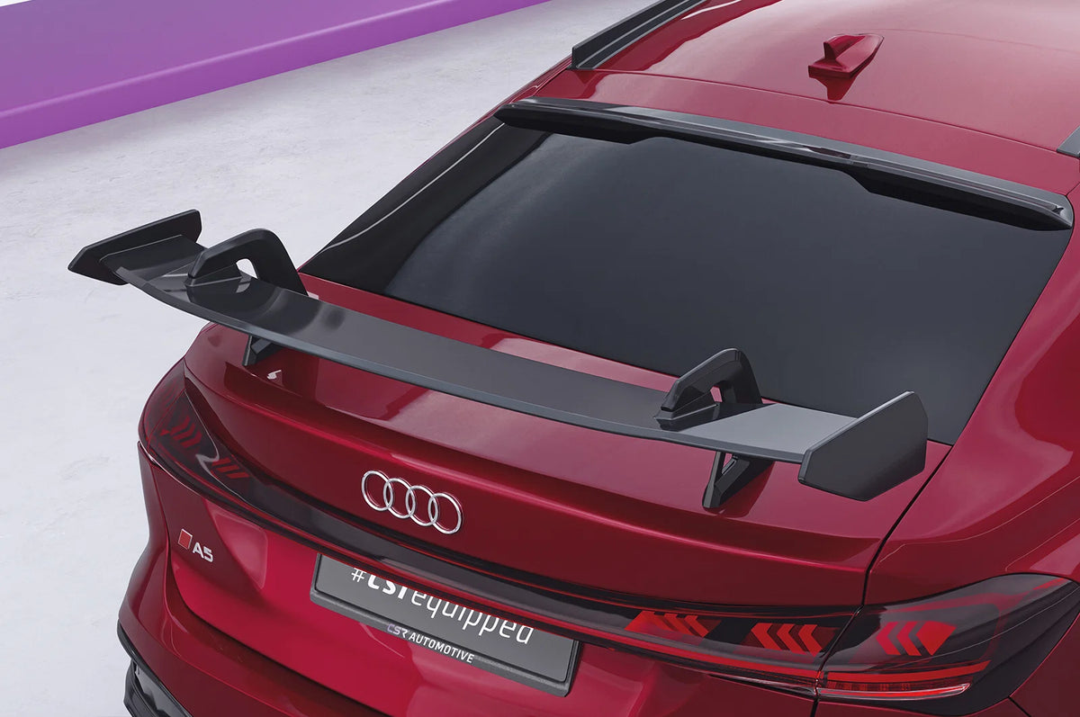 CSR Schwanenhals Heckflügel mit ABE für Audi A5 / S5 B10 (Typ FU) Limousine Design 2 SHF092
