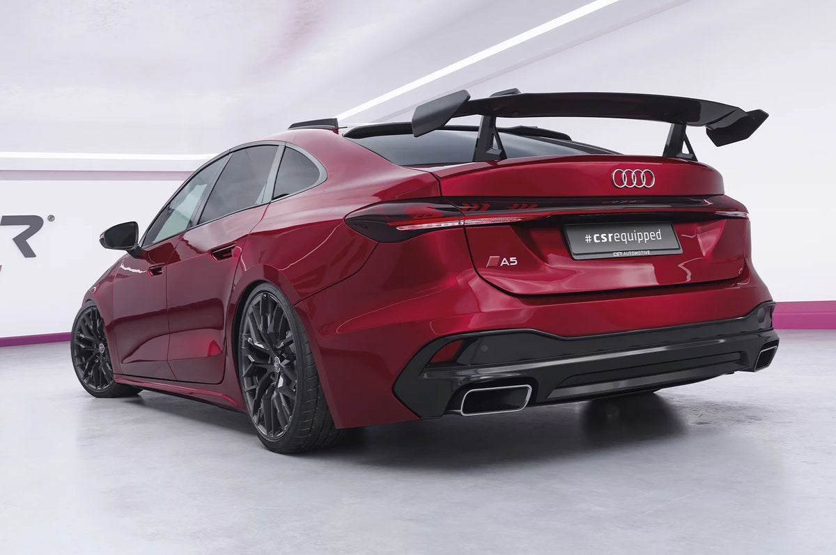CSR Schwanenhals Heckflügel mit ABE für Audi A5 / S5 B10 (Typ FU) Limousine Design 2 SHF092