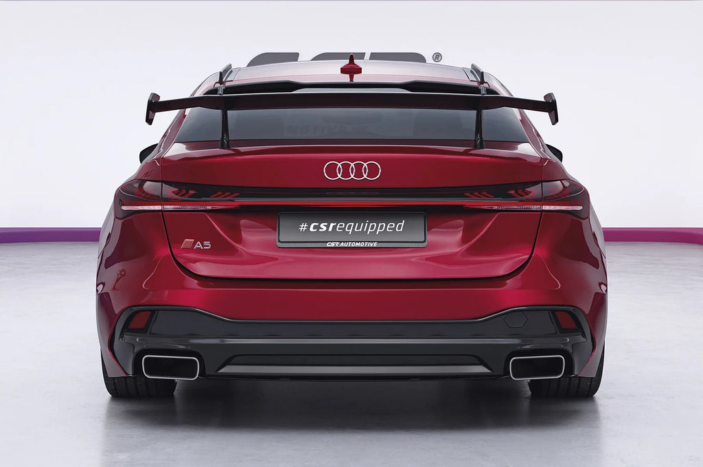 CSR Schwanenhals Heckflügel mit ABE für Audi A5 / S5 B10 (Typ FU) Limousine Design 2 SHF092
