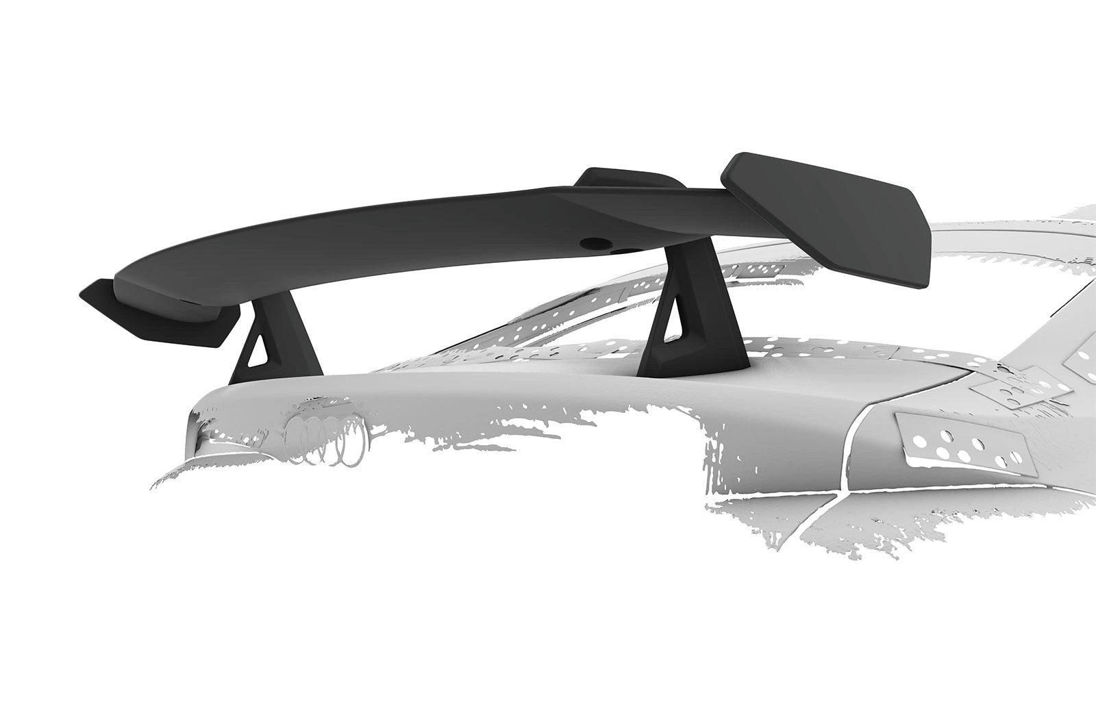 CSR Schwanenhals Heckflügel mit ABE für Audi A5 / S5 B10 (Typ FU) Limousine SHF092-D02-F002-F-L Design 2