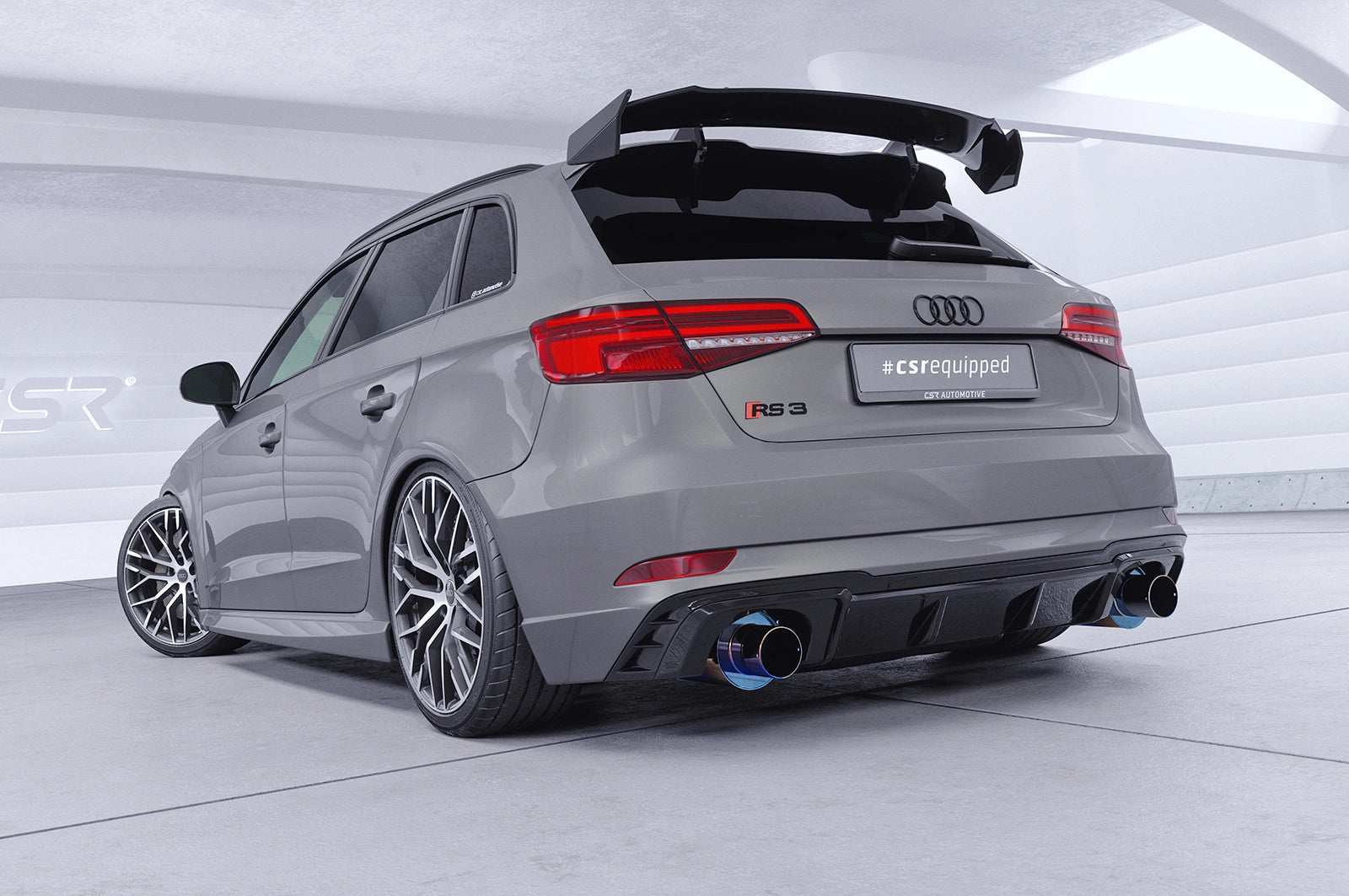 CSR Schwanenhals Heckflügel mit ABE für Audi RS3 (8VA) Sportback