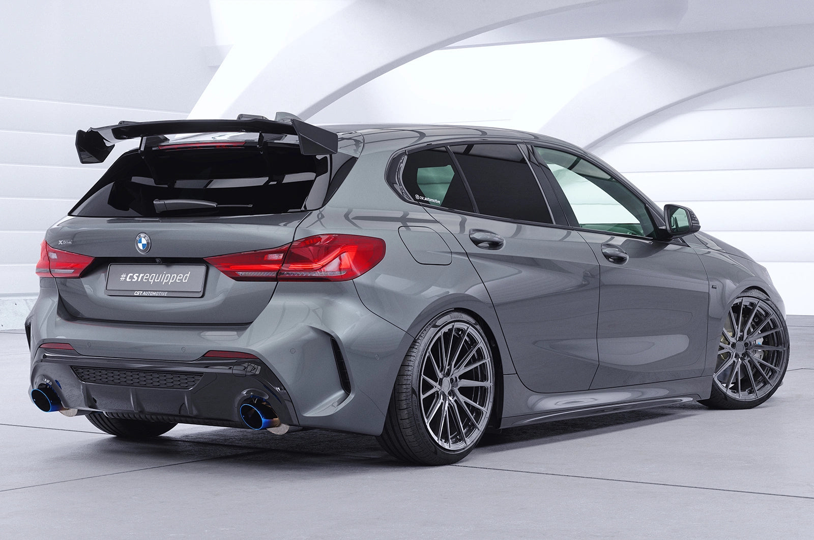 CSR Schwanenhals Heckflügel mit ABE für BMW 1er F40 Basis / M Sport