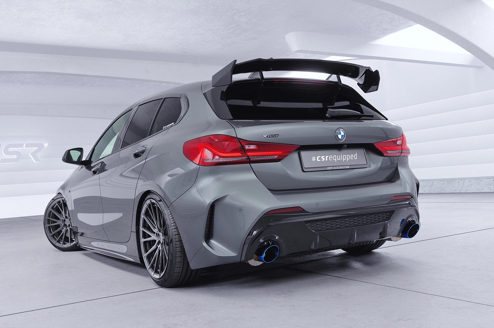 CSR Schwanenhals Heckflügel mit ABE für BMW 1er F40 Basis / M Sport