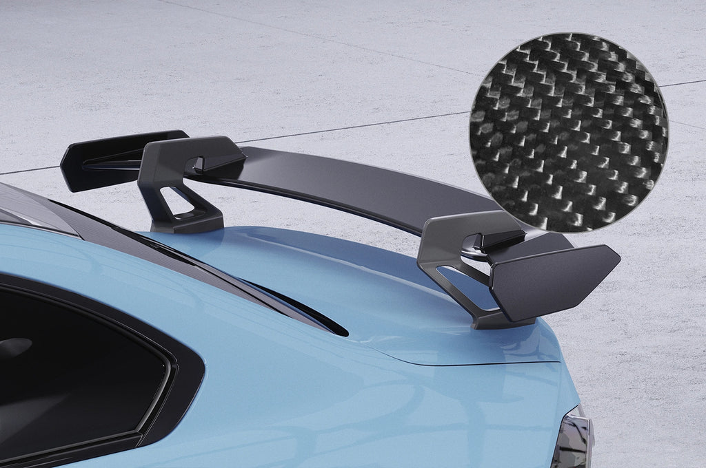 CSR Schwanenhals Heckflügel mit ABE für BMW 2er G42 / M2 G87 Coupe SHF056-D01-F002-C | Carbon Look Hochglanz (keine Lackierung erforderlich)