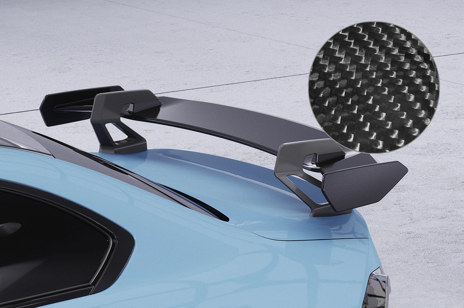 CSR Schwanenhals Heckflügel mit ABE für BMW 2er G42 / M2 G87 Coupe SHF056-D01-F002-C | Carbon Look Hochglanz (keine Lackierung erforderlich)