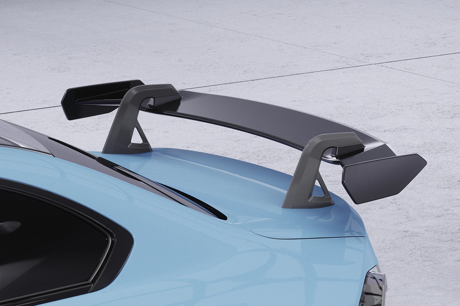 CSR Schwanenhals Heckflügel mit ABE für BMW 2er G42 / M2 G87 Coupe SHF056-D02-F002-F-P | Schwarz lackiert (keine Lackierung erforderlich)