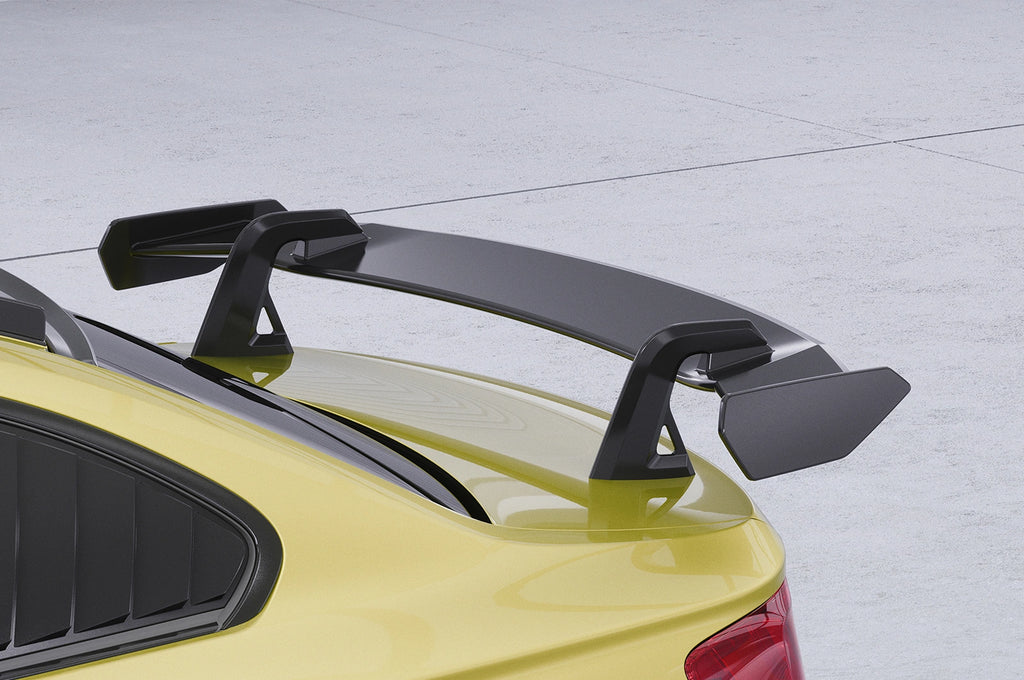 CSR Schwanenhals Heckflügel mit ABE für BMW 2er/M2 F22/F23/F87 Coupe SHF011-D02-F002-F-P | Schwarz lackiert (keine Lackierung erforderlich)