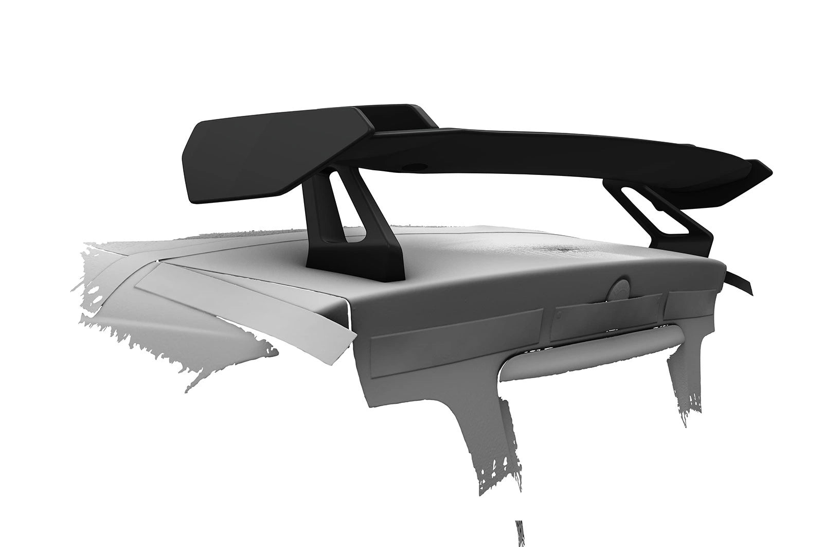 CSR Schwanenhals Heckflügel mit ABE für BMW 3er E46 Limousine SHF094-D01-F003-F-L Design 1