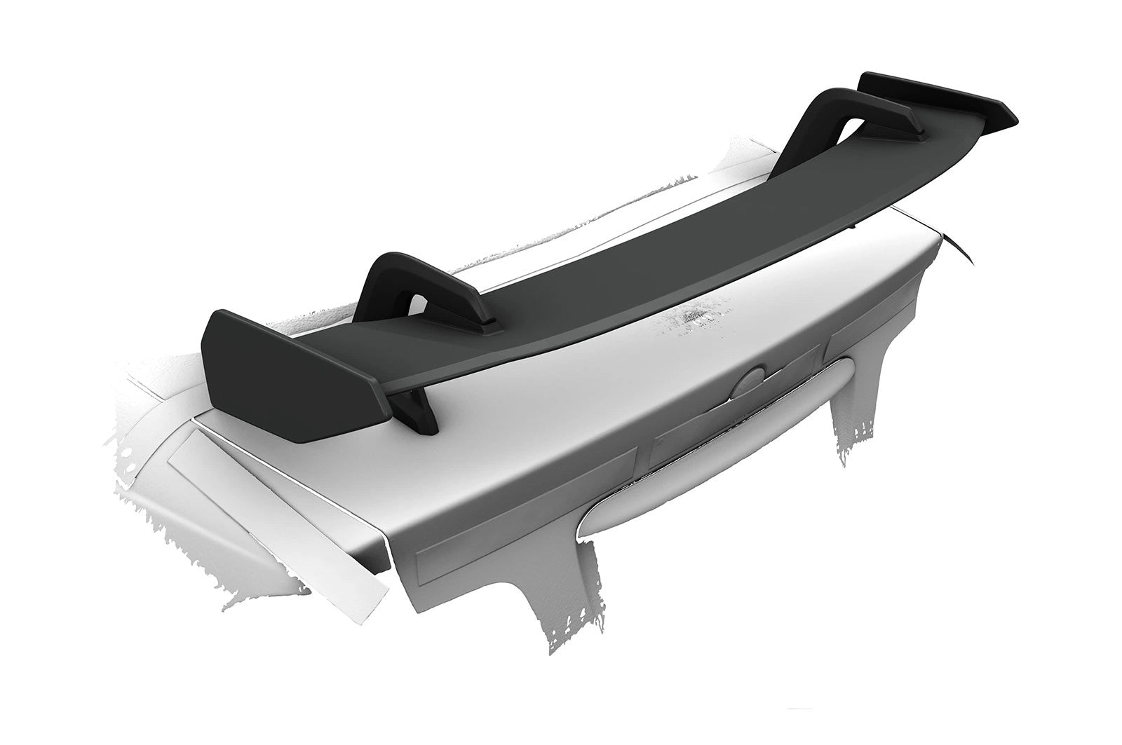 CSR Schwanenhals Heckflügel mit ABE für BMW 3er E46 Limousine SHF094-D02-F003-F-L Design 2