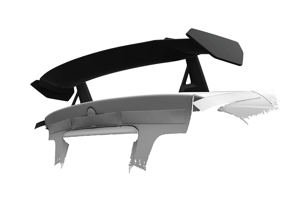 CSR Schwanenhals Heckflügel mit ABE für BMW 3er E46 Limousine SHF094-D02-F003-F-L Design 2