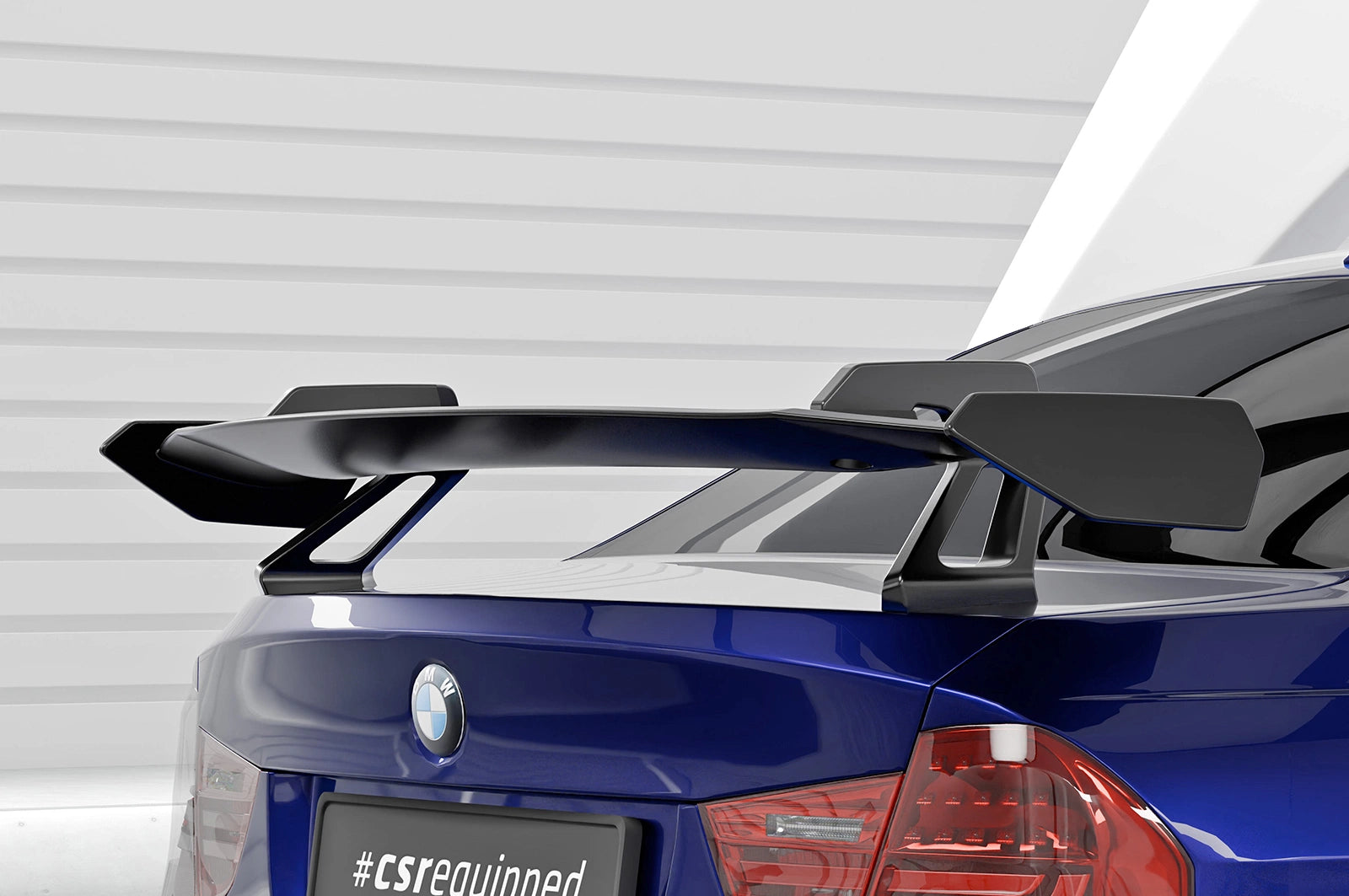 CSR Schwanenhals Heckflügel mit ABE für BMW 3er E90 / M3 E90 Limousine SHF060-D01-F002-C | Carbon Look Hochglanz (keine Lackierung erforderlich)