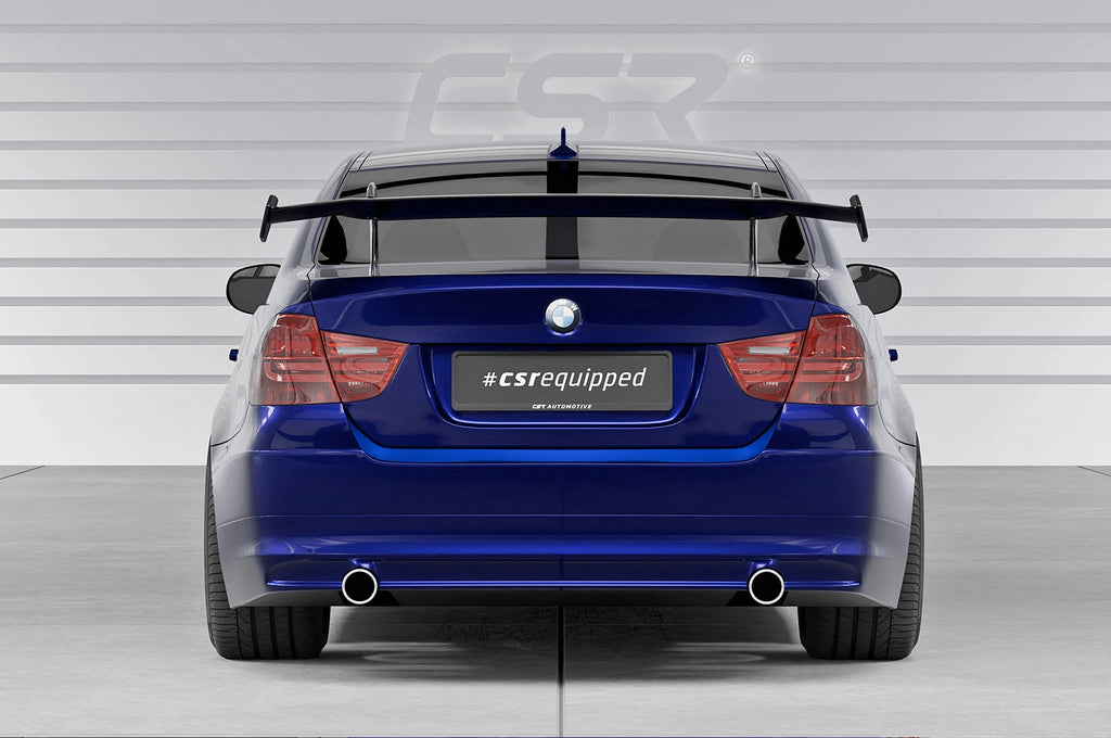 CSR Schwanenhals Heckflügel mit ABE für BMW 3er E90 / M3 E90 Limousine SHF060-D02-F002-F-P | Schwarz lackiert (keine Lackierung erforderlich)