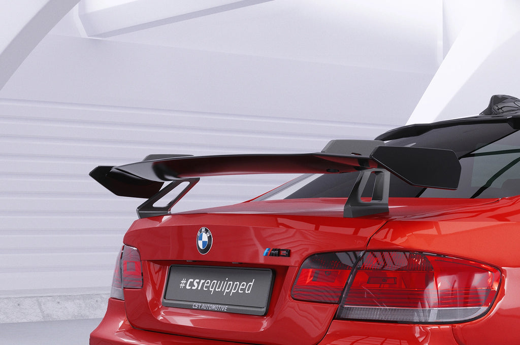 CSR Schwanenhals Heckflügel mit ABE für BMW 3er E92 / M3 E92 Coupe SHF013-D01-F002-F-L | Unlackiert roh (Lackierung erforderlich)