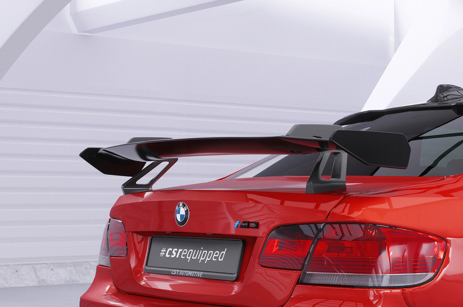CSR Schwanenhals Heckflügel mit ABE für BMW 3er E92 / M3 E92 Coupe SHF013-D01-F002-F-L | Unlackiert roh (Lackierung erforderlich)