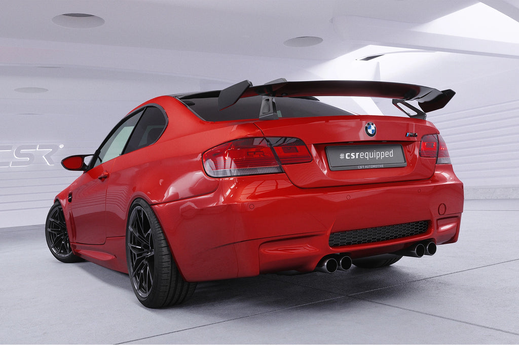CSR Schwanenhals Heckflügel mit ABE für BMW 3er E92 / M3 E92 Coupe SHF013-D01-F002-F-L | Unlackiert roh (Lackierung erforderlich)