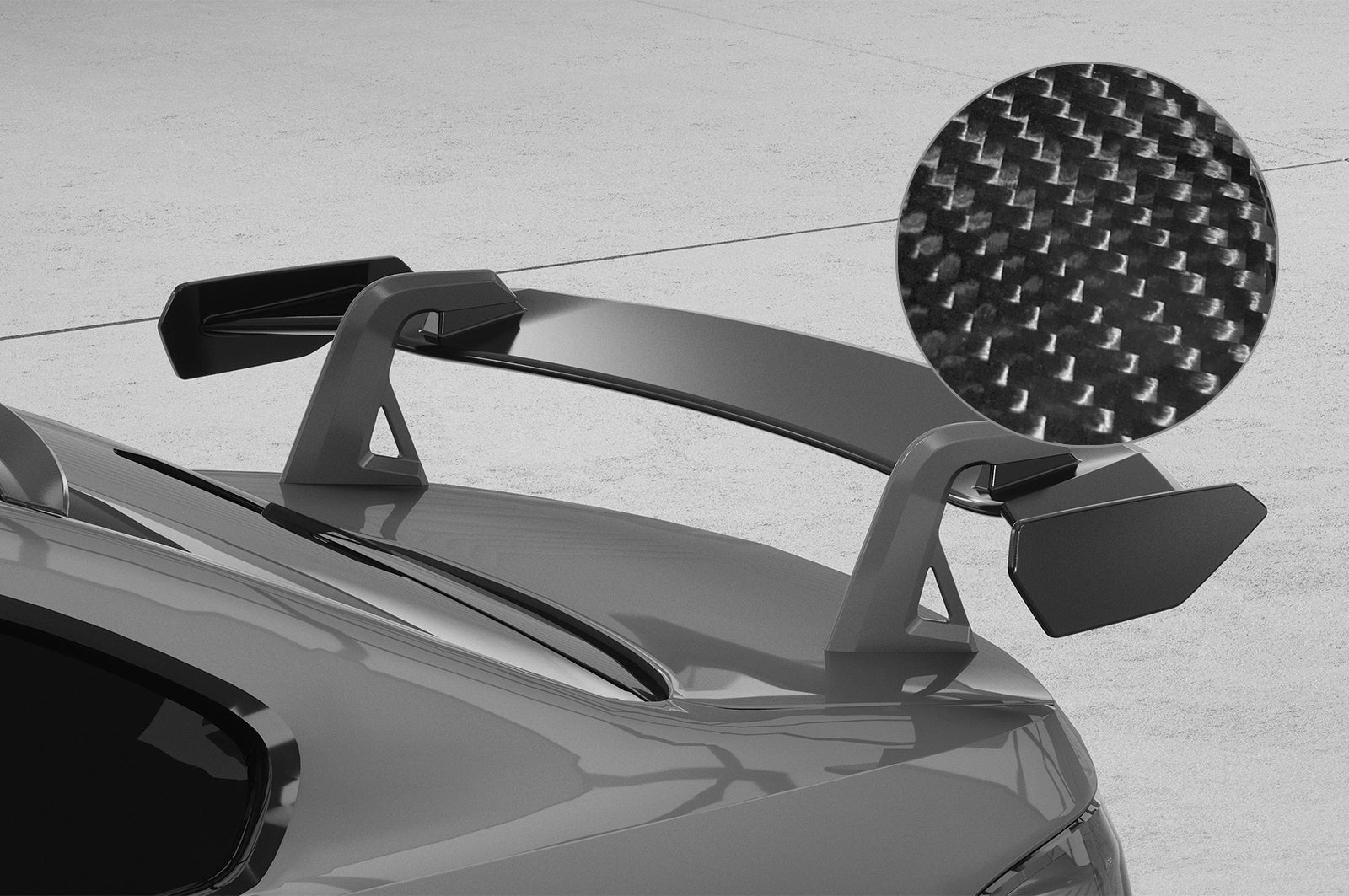 CSR Schwanenhals Heckflügel mit ABE für BMW 3er E92 / M3 E92 Coupe SHF013-D02-F002-C | Carbon Look Hochglanz (keine Lackierung erforderlich)