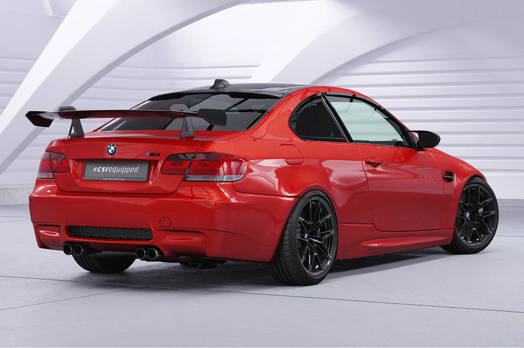 CSR Schwanenhals Heckflügel mit ABE für BMW 3er E92 / M3 E92 Coupe SHF013-D02-F002-C | Carbon Look Hochglanz (keine Lackierung erforderlich)