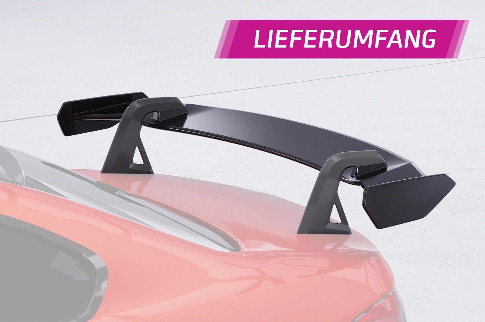 CSR Schwanenhals Heckflügel mit ABE für BMW 3er E92 / M3 E92 Coupe SHF013-D02-F002-C | Carbon Look Hochglanz (keine Lackierung erforderlich)