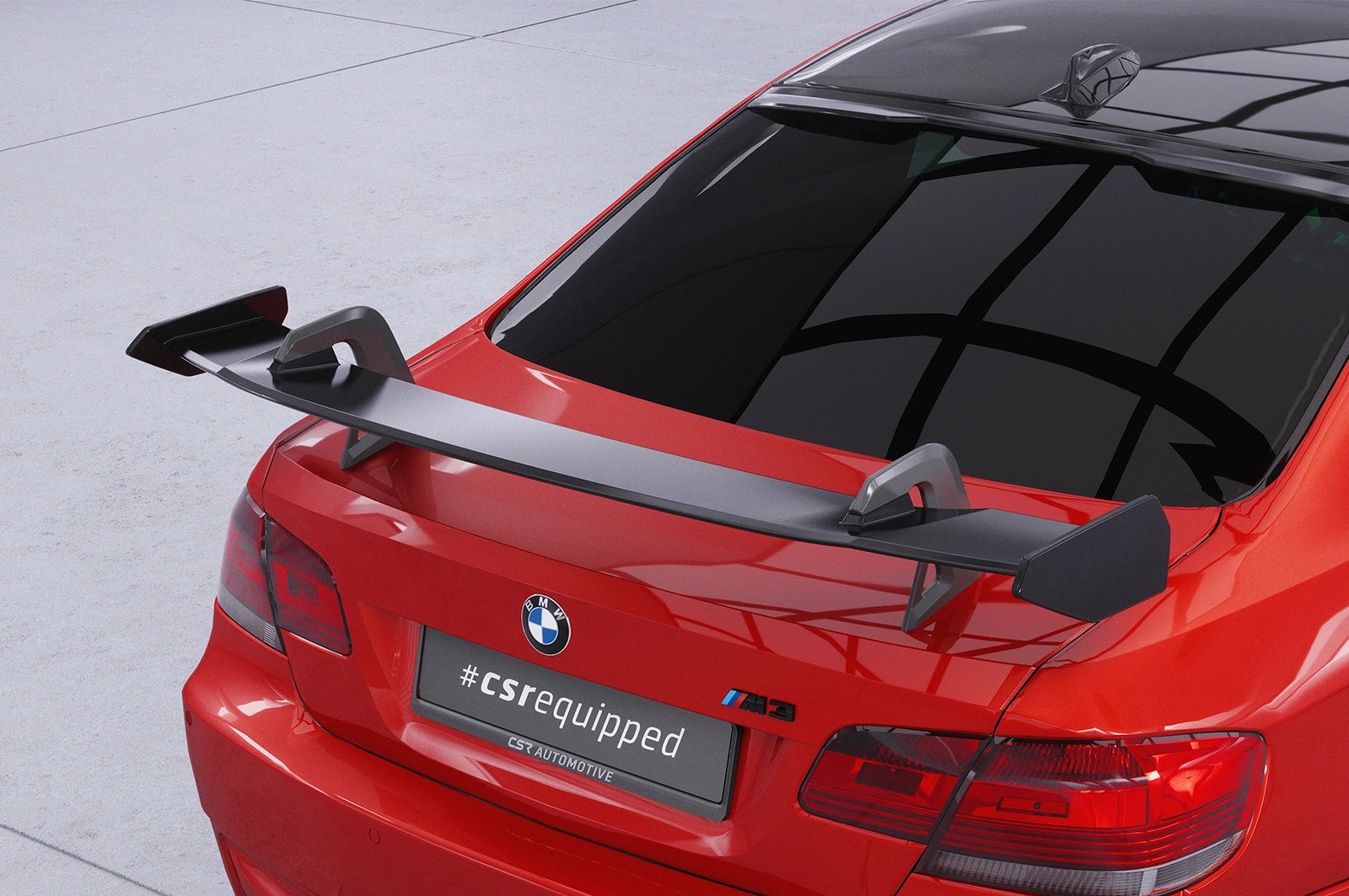 CSR Schwanenhals Heckflügel mit ABE für BMW 3er E92 / M3 E92 Coupe SHF013-D02-F002-F-L | Unlackiert roh (Lackierung erforderlich)