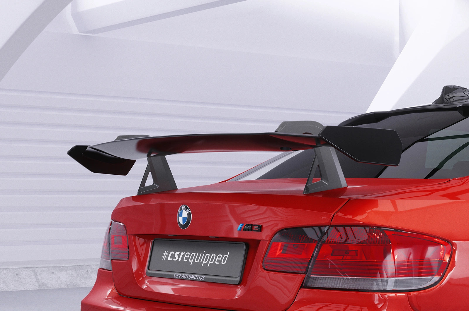 CSR Schwanenhals Heckflügel mit ABE für BMW 3er E92 / M3 E92 Coupe SHF013-D02-F002-F-P | Schwarz lackiert (keine Lackierung erforderlich)