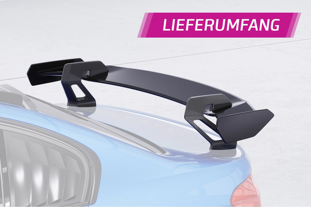 CSR Schwanenhals Heckflügel mit ABE für BMW 3er F30 / M3 F80 Limousine SHF003-D01-F002-C | Carbon Look Hochglanz (keine Lackierung erforderlich)