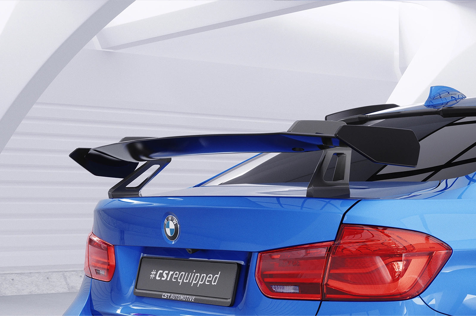 CSR Schwanenhals Heckflügel mit ABE für BMW 3er F30 / M3 F80 Limousine SHF003-D01-F002-F-L | Unlackiert roh (Lackierung erforderlich)