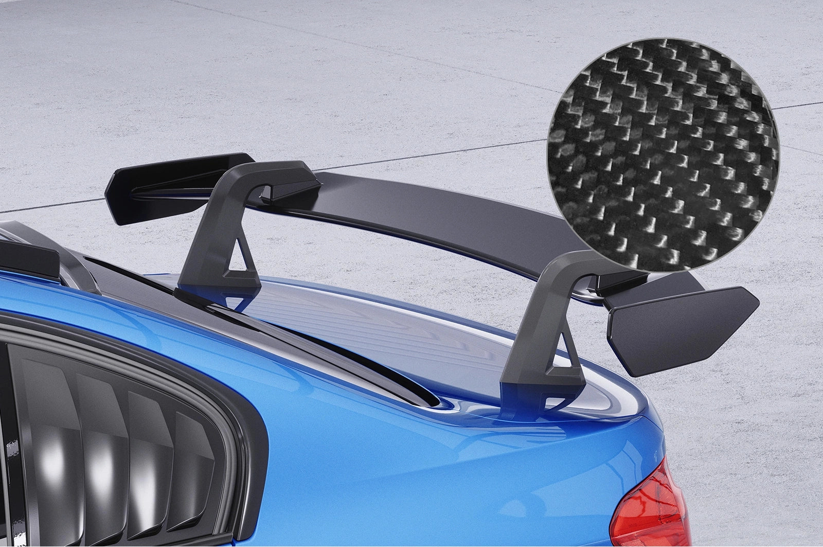 CSR Schwanenhals Heckflügel mit ABE für BMW 3er F30 / M3 F80 Limousine SHF003-D02-F002-C | Carbon Look Hochglanz (keine Lackierung erforderlich)