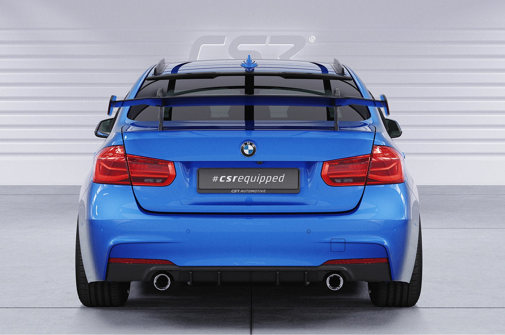 CSR Schwanenhals Heckflügel mit ABE für BMW 3er F30 / M3 F80 Limousine SHF003-D02-F002-F-L | Unlackiert roh (Lackierung erforderlich)
