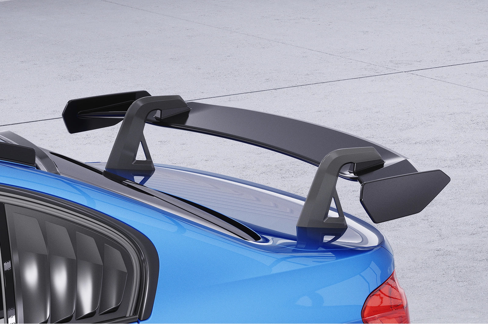 CSR Schwanenhals Heckflügel mit ABE für BMW 3er F30 / M3 F80 Limousine SHF003-D02-F002-F-P | Schwarz lackiert (keine Lackierung erforderlich)