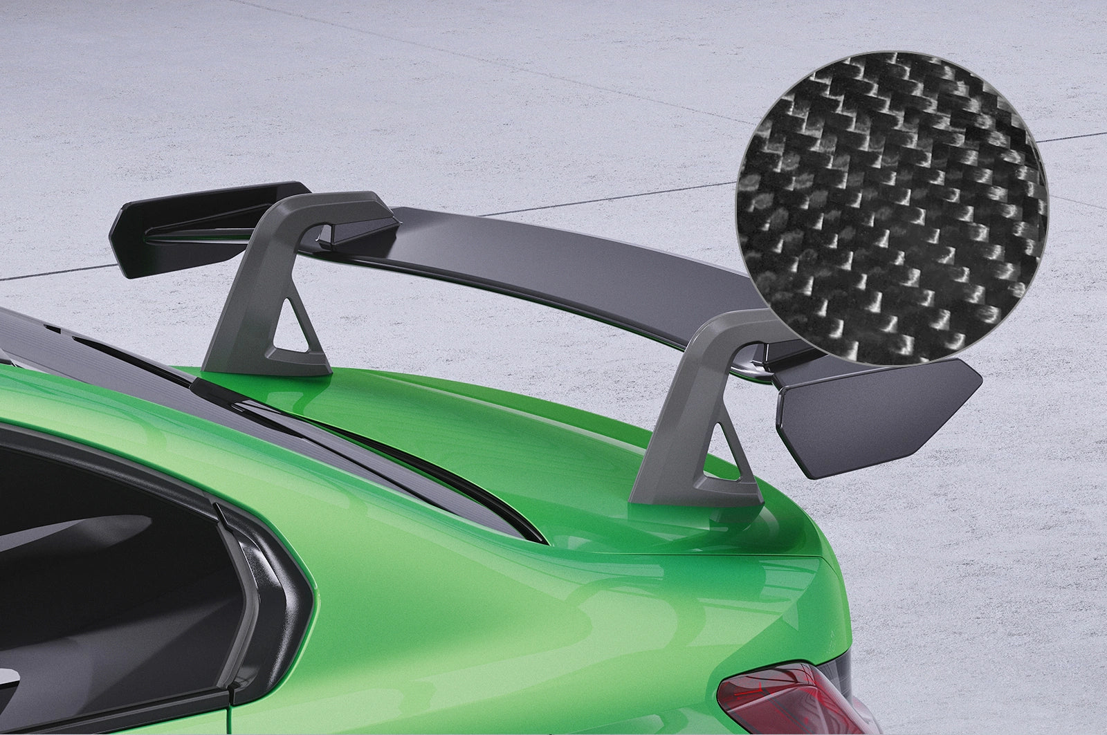 CSR Schwanenhals Heckflügel mit ABE für BMW 3er G20 / M3 G80 Limousine SHF058-D02-F002-C | Carbon Look Hochglanz (keine Lackierung erforderlich)