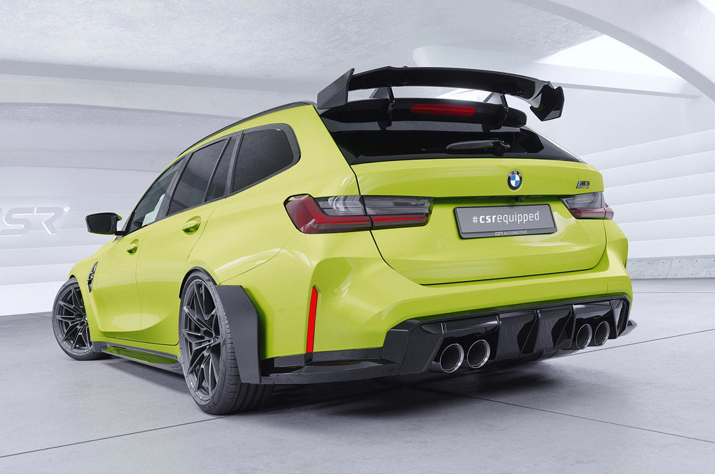CSR Schwanenhals Heckflügel mit ABE für BMW 3er G21/ M3 G81 Touring SHF053-F004-F-L | Unlackiert roh (Lackierung erforderlich)