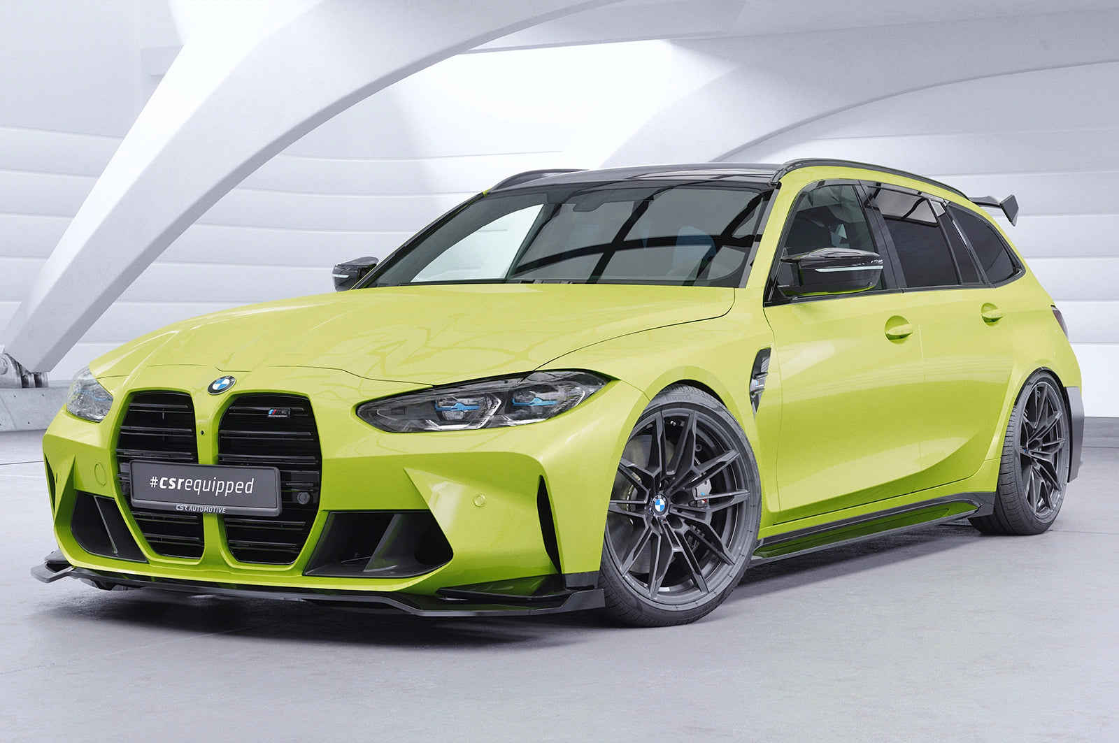 CSR Schwanenhals Heckflügel mit ABE für BMW 3er G21/ M3 G81 Touring SHF053-F004-F-L | Unlackiert roh (Lackierung erforderlich)