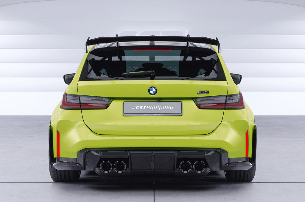 CSR Schwanenhals Heckflügel mit ABE für BMW 3er G21/ M3 G81 Touring SHF053-F004-F-P | Schwarz lackiert (keine Lackierung erforderlich)