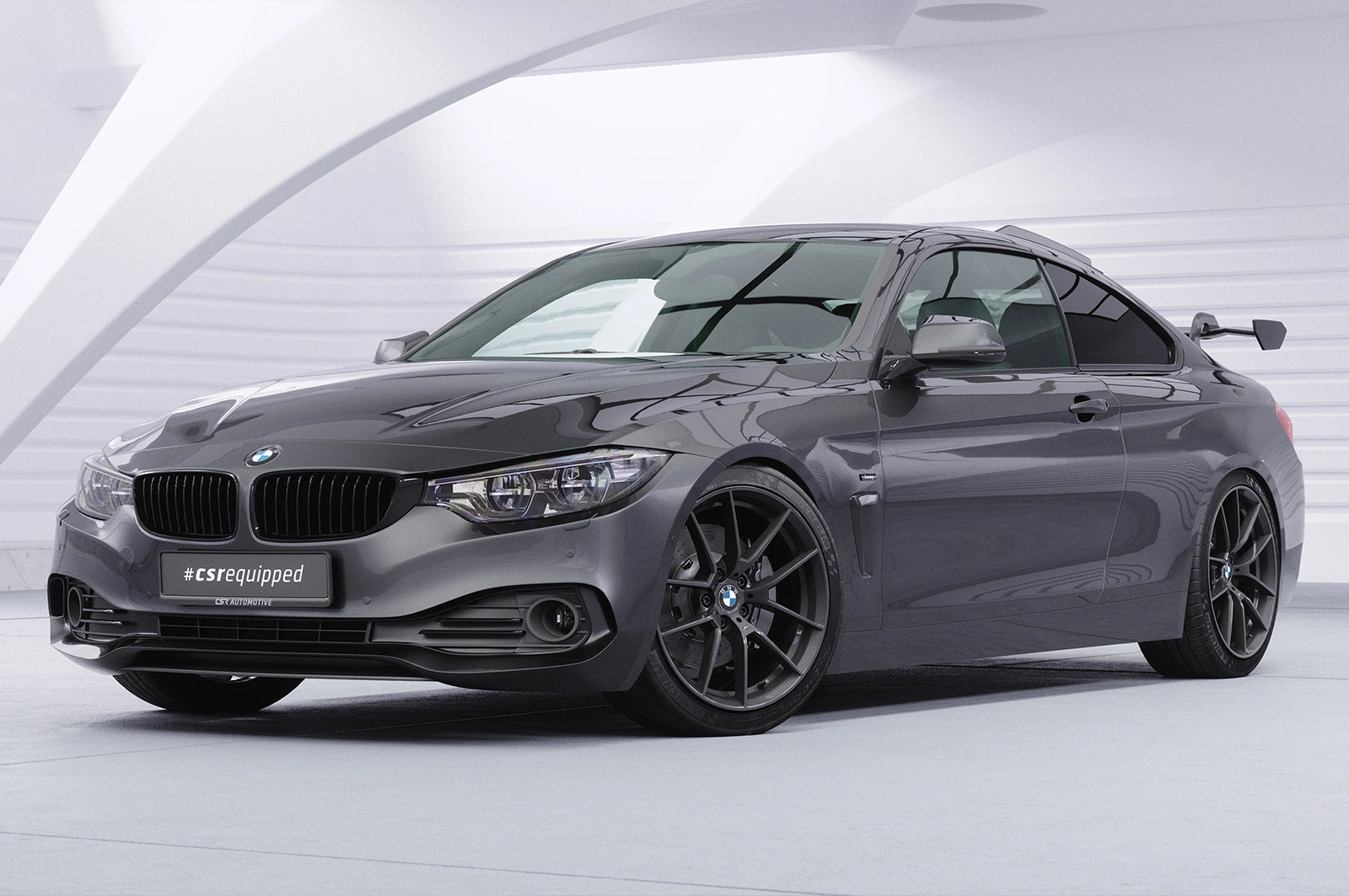 CSR Schwanenhals Heckflügel mit ABE für BMW 4er F32 Coupe SHF015-D01-F002-F-L | Unlackiert roh (Lackierung erforderlich)